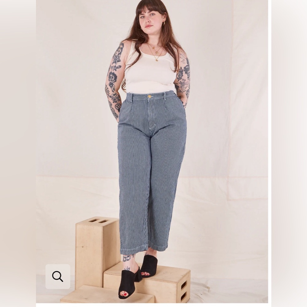Big Bud Press Railroad Stripe denim trousers small